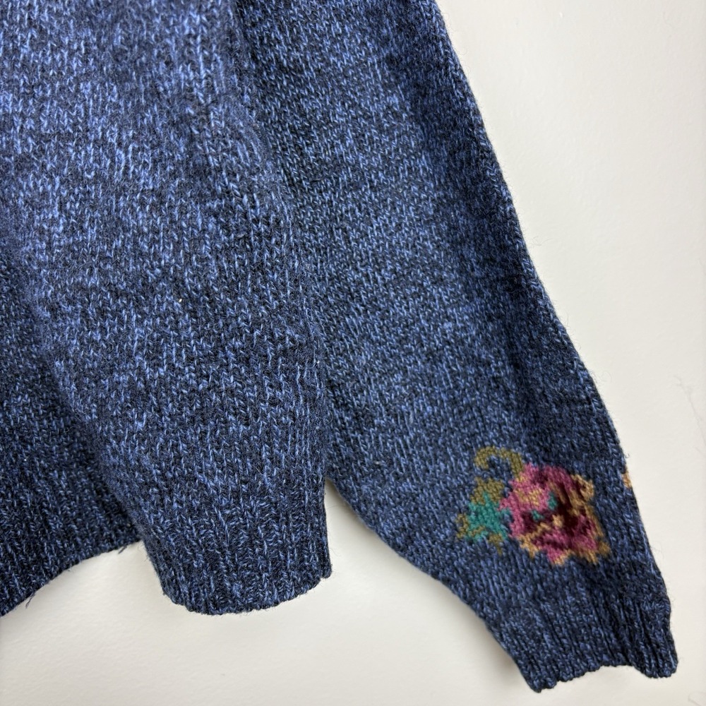 Vtg Women's Eddie Bauer Wool Blend Cardigan Sweater Grannycore Grandma Sz L - Picture 13 of 14